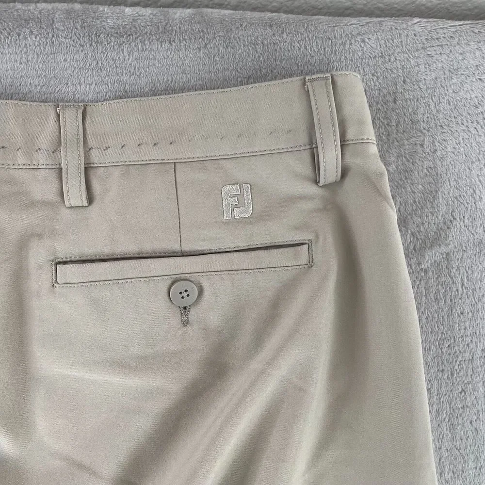 FootJoy Golf Pants Mens‎ 36x27 Khaki Tan Straight Performance Stretch Breathable